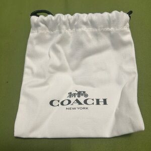 Coach Ivory Drawstring jewelry empty Bag